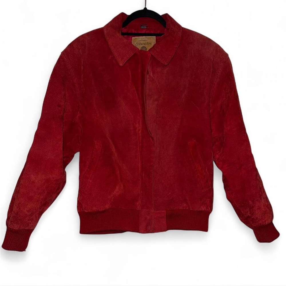 Vintage red suede jacket